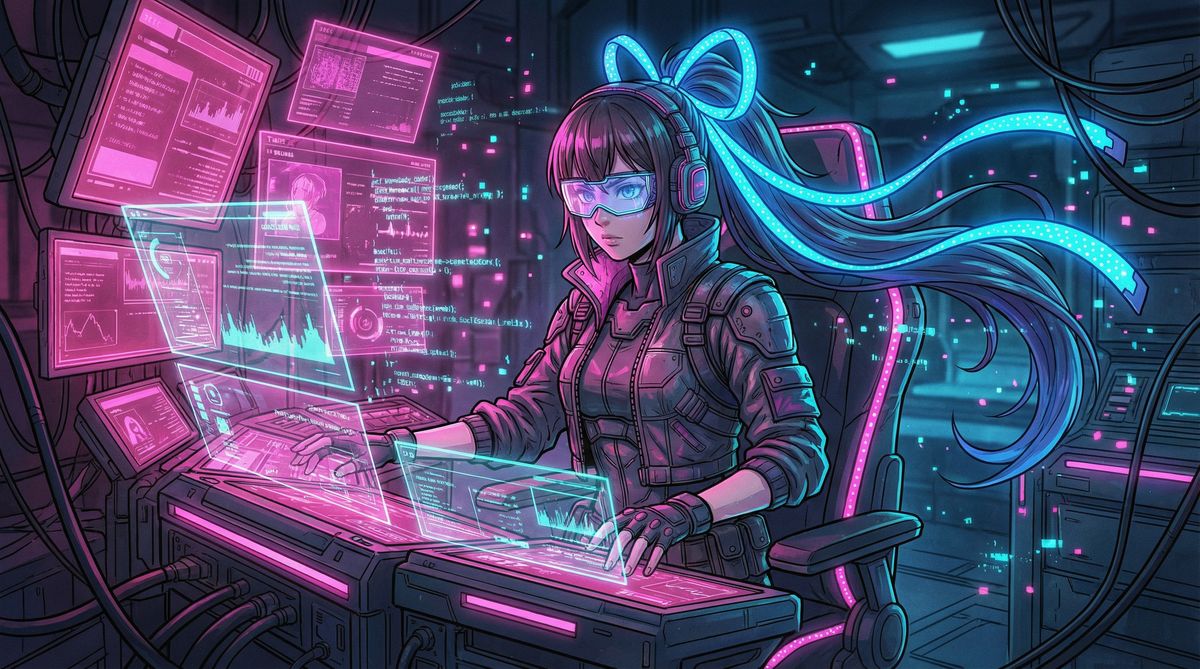 萝莉岛动漫-赛博幻境霓虹少女