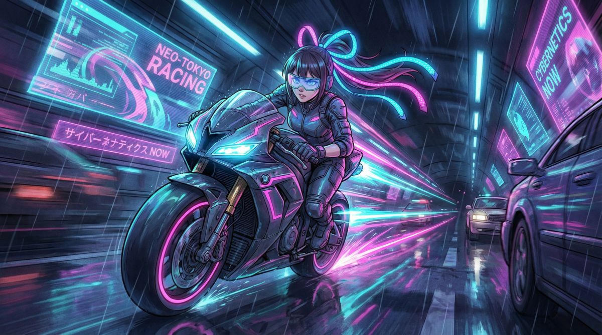 萝莉岛动漫-极速追击赛博飞车
